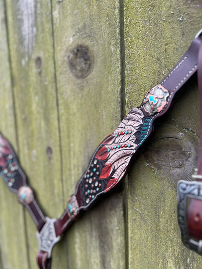 Rustic Feather Breast Collar