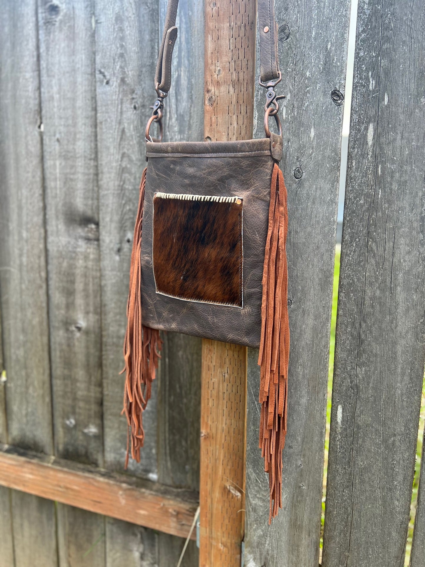 Leather HOH pocket crossbody
