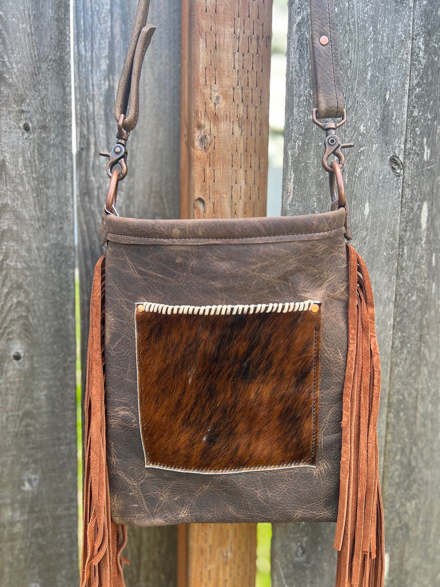 Leather HOH pocket crossbody