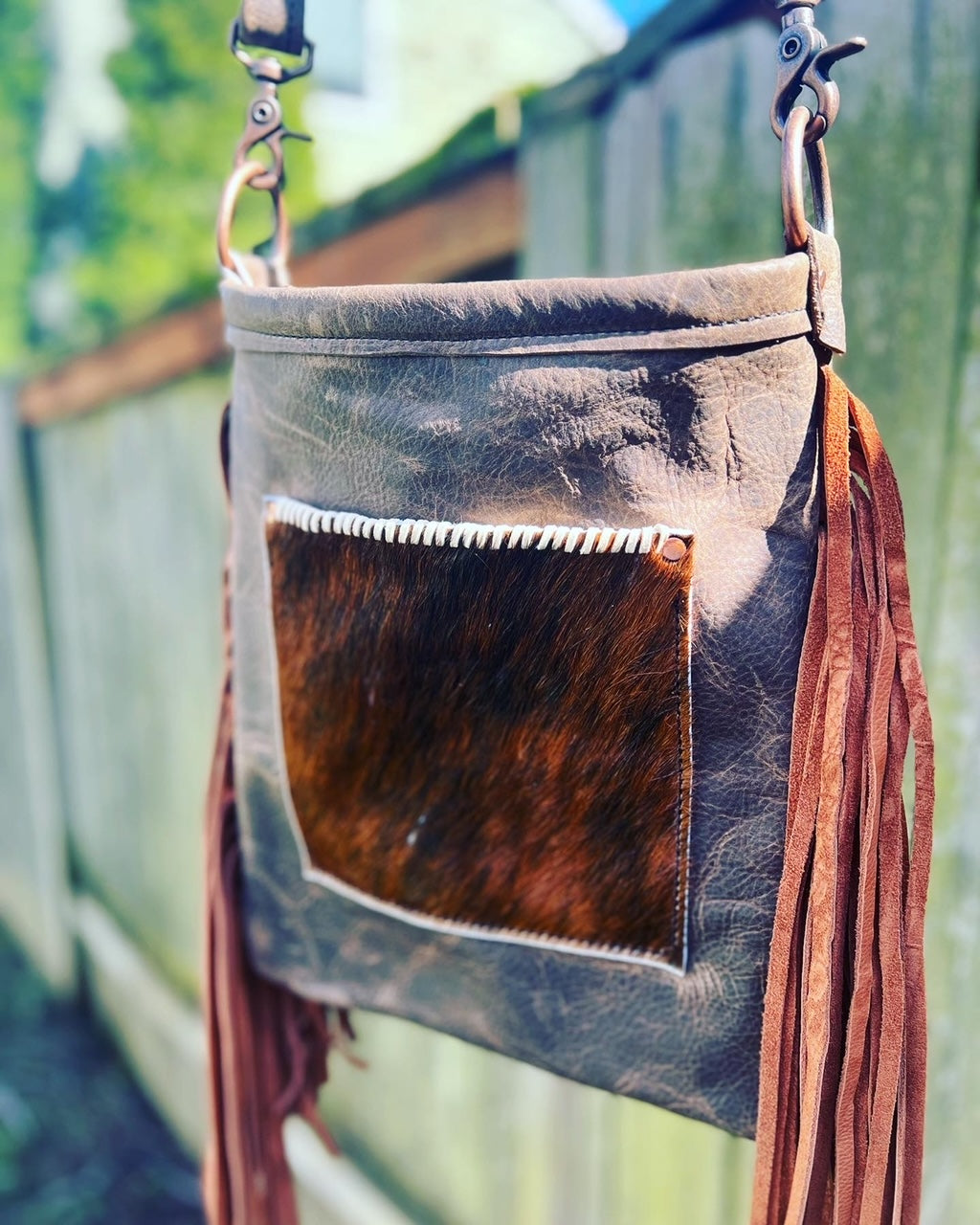 Leather HOH pocket crossbody