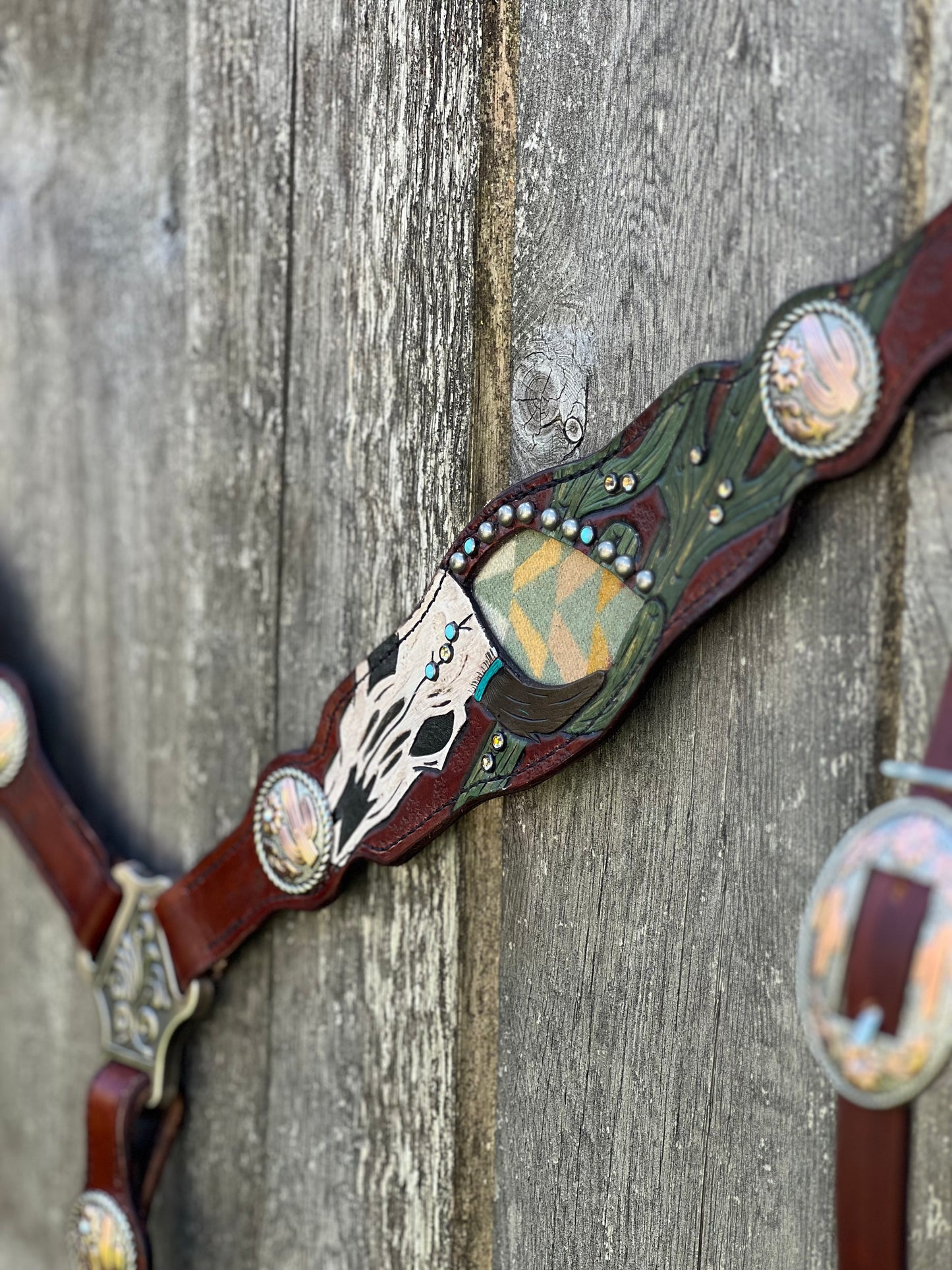 Skull Cactus Pendleton Wool Breast Collar