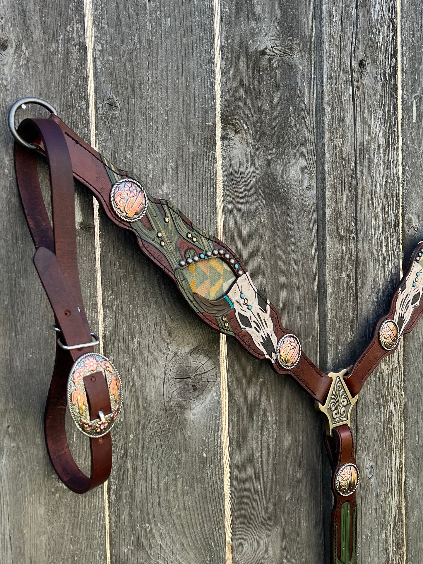 Skull Cactus Pendleton Wool Breast Collar