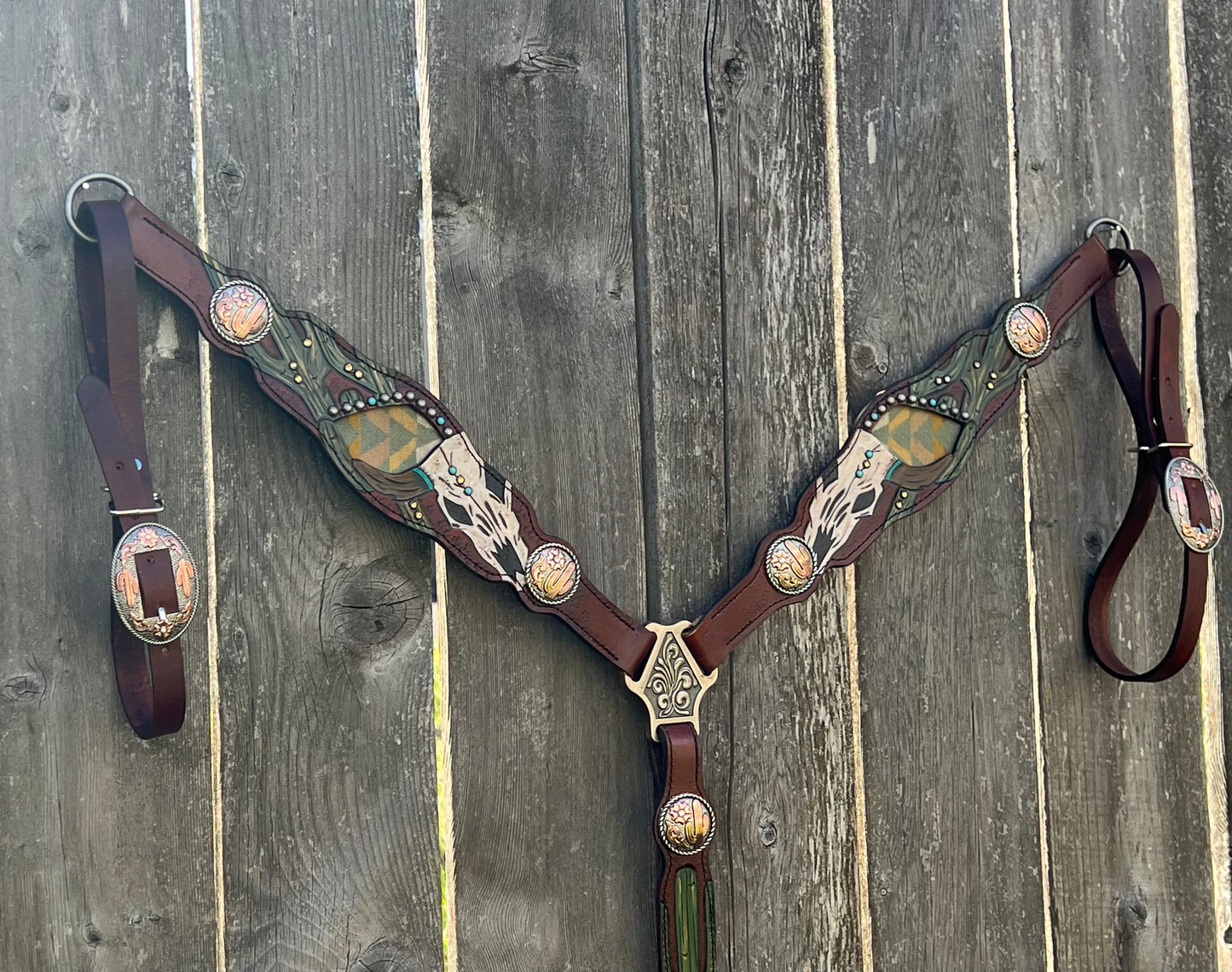 Skull Cactus Pendleton Wool Breast Collar